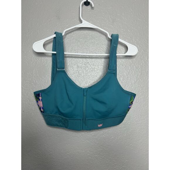 SHEFIT Barbeline London Flex Sports Bra Teal Blue Green Peacock Medium - Picture 1 of 8